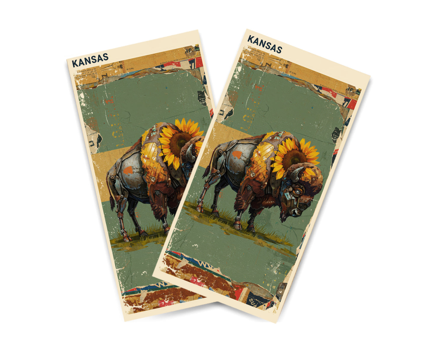 "Kansas - State Mixed Media" Cornhole Wrap