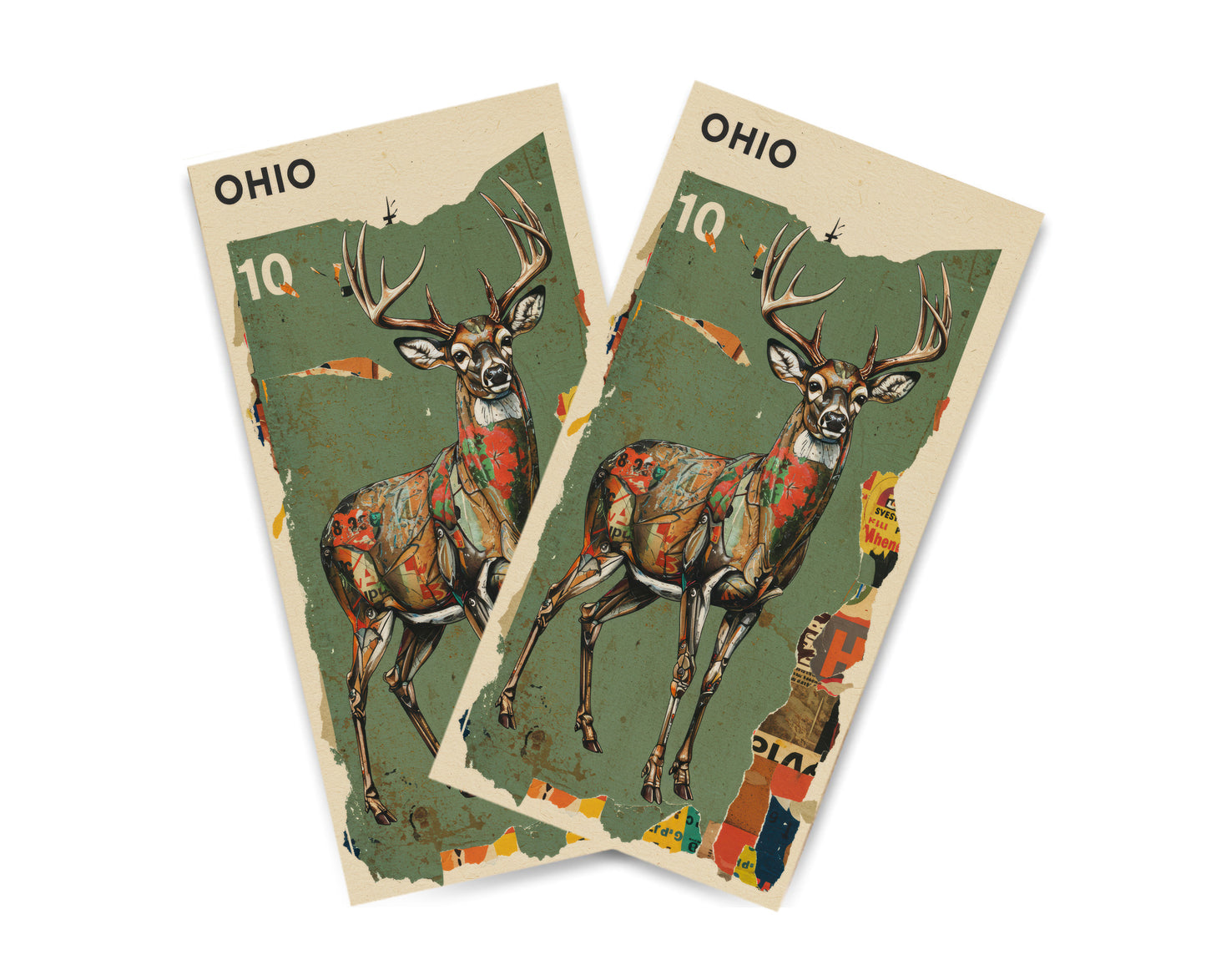 "Ohio - State Mixed Media" Cornhole Wrap