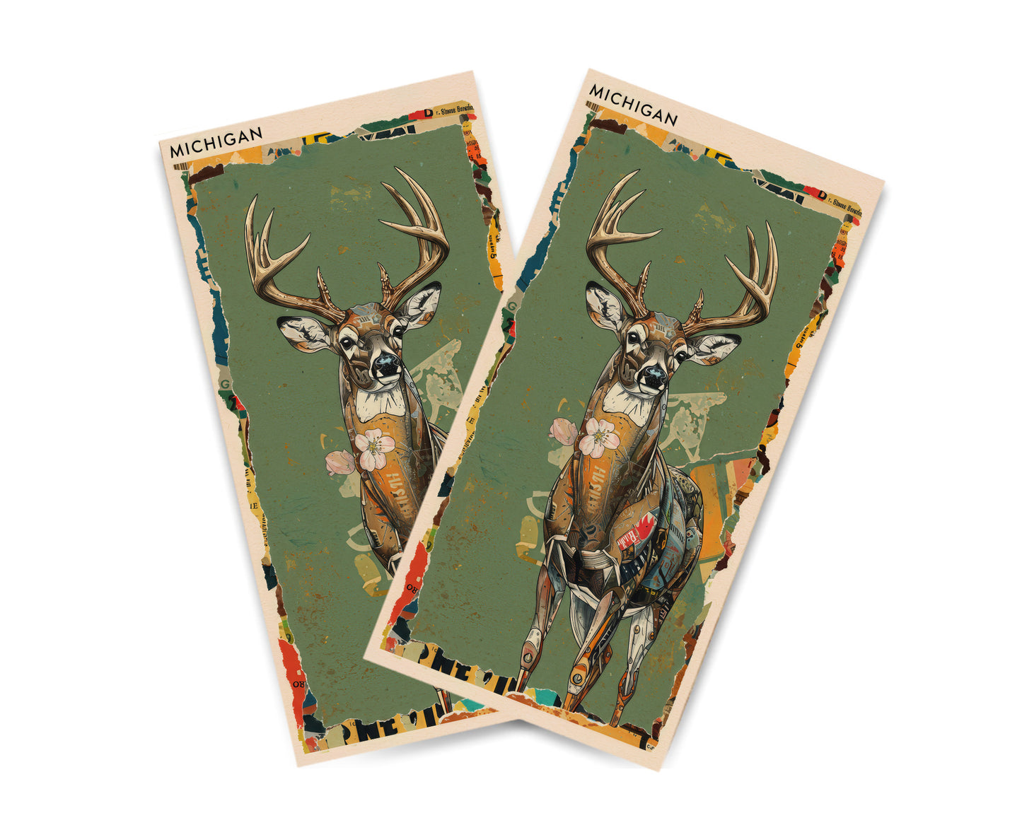 "Michigan - State Mixed Media" Cornhole Wrap