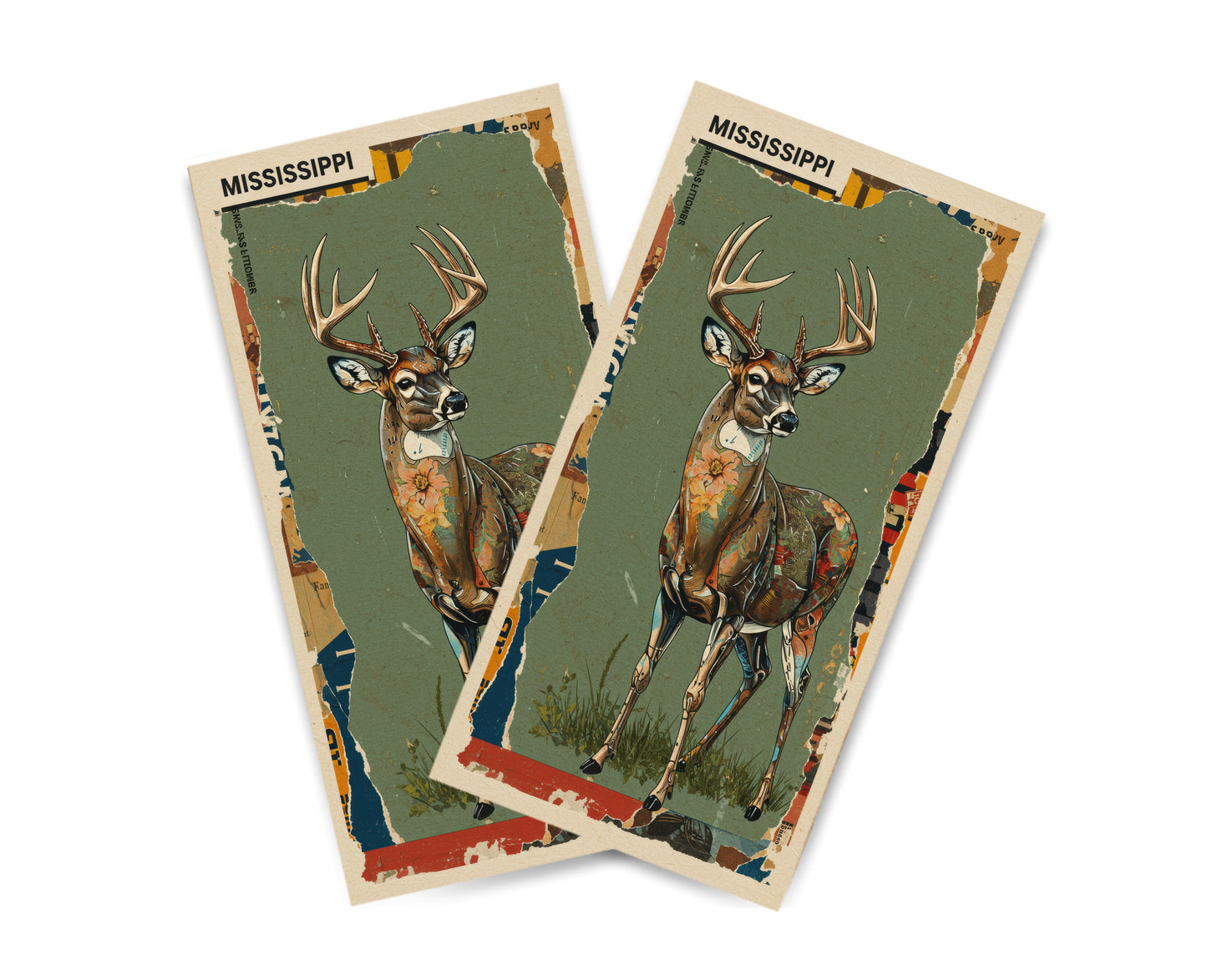"Mississippi - State Mixed Media" Cornhole Wrap