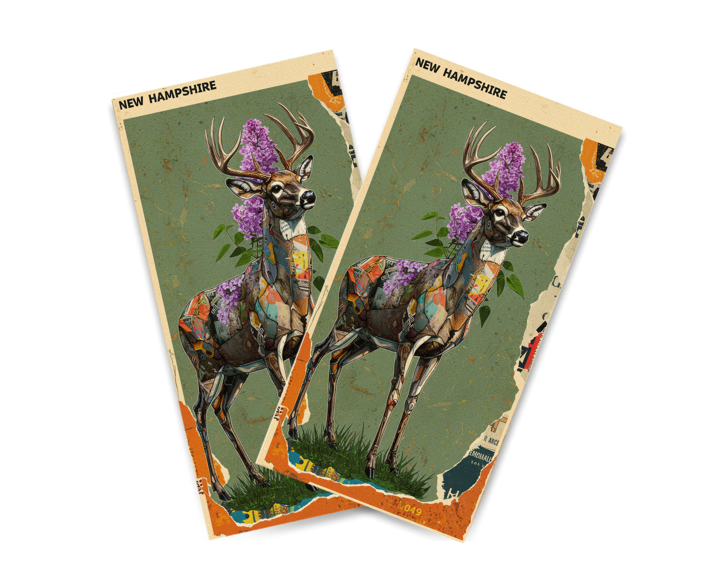 "New Hampshire - State Mixed Media" Cornhole Wrap