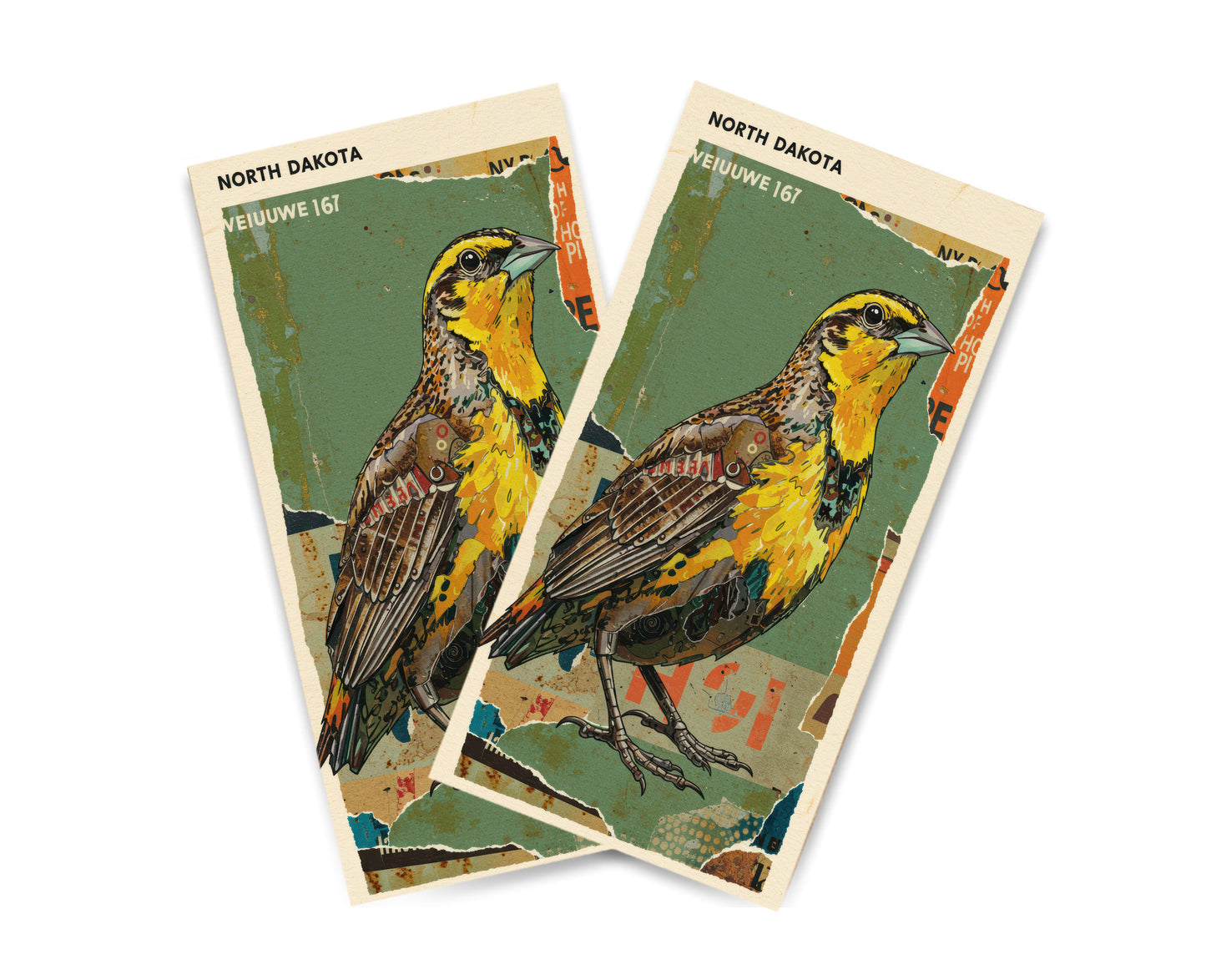"North Dakota - State Mixed Media" Cornhole Wrap