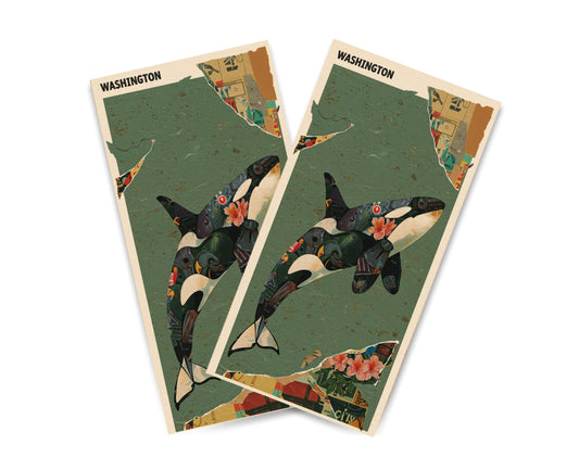 "Washington - State Mixed Media" Cornhole Wrap