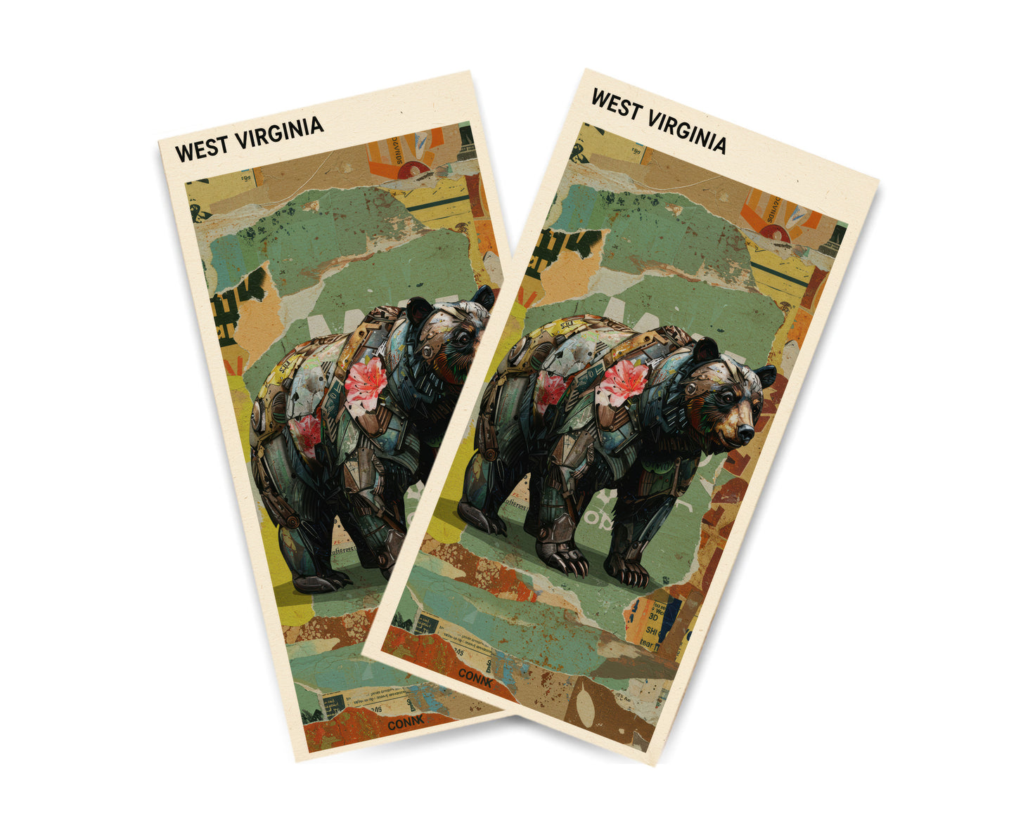 "West Virginia - State Mixed Media" Cornhole Wrap