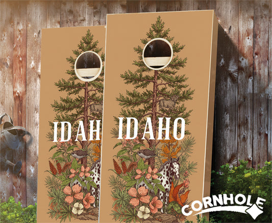 "Idaho - State Illustration Motif " Cornhole Boards