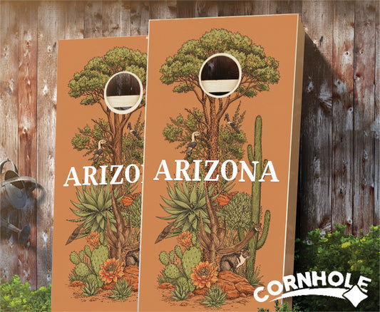 "Arizona - State Illustration Motif " Cornhole Boards