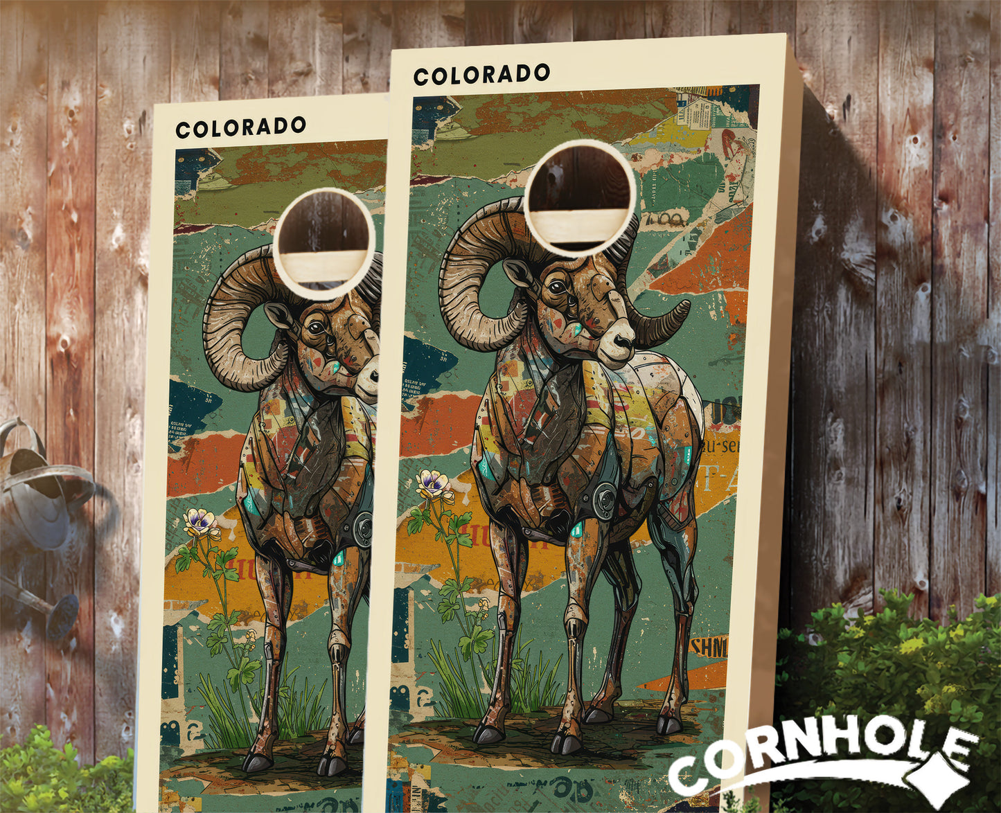 "Colorado - State Mixed Media " Cornhole Boards