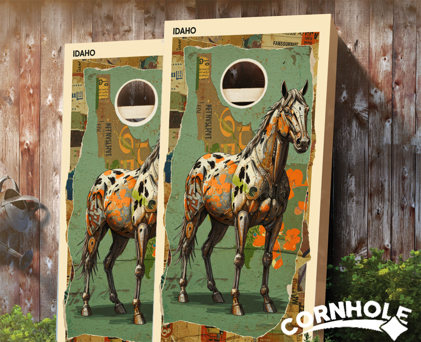 "Idaho - State Mixed Media " Cornhole Boards