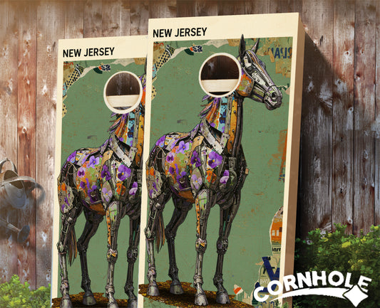 "New Jersey - State Mixed Media " Cornhole Boards