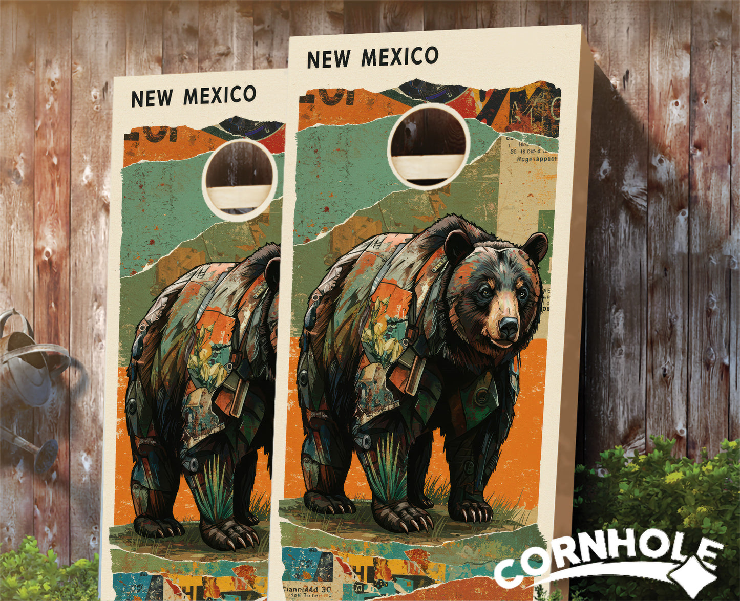 "New Mexico - State Mixed Media " Cornhole Boards