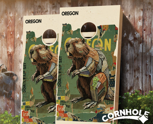 "Oregon - State Mixed Media " Cornhole Boards