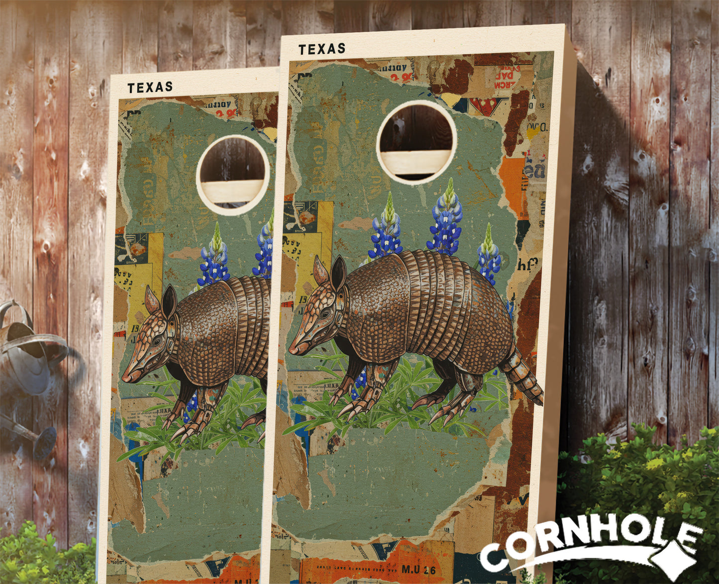 "Texas - State Mixed Media " Cornhole Boards