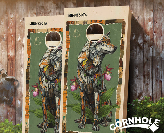 "Minnesota - State Mixed Media " Cornhole Boards