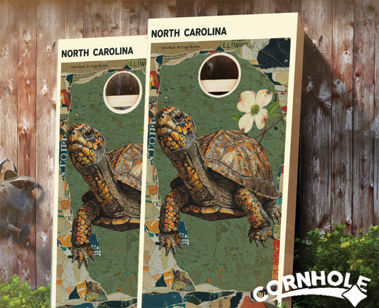 "North Carolina - State Mixed Media " Cornhole Boards