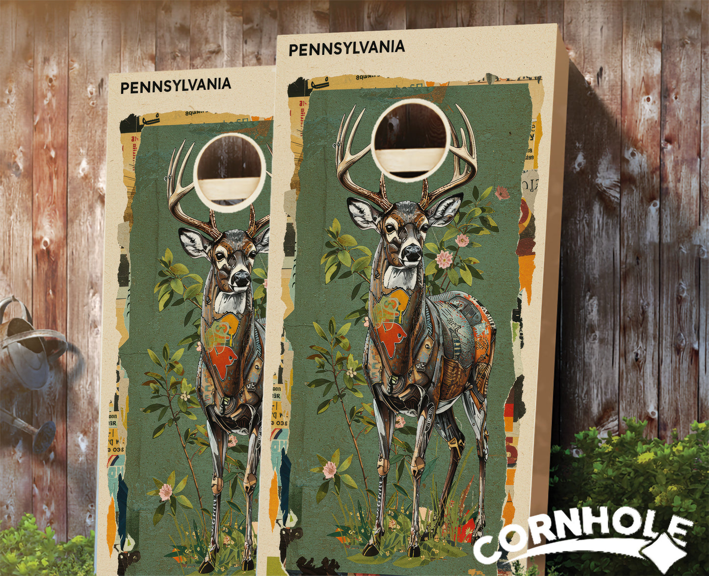 "Pennsylvania - State Mixed Media " Cornhole Boards