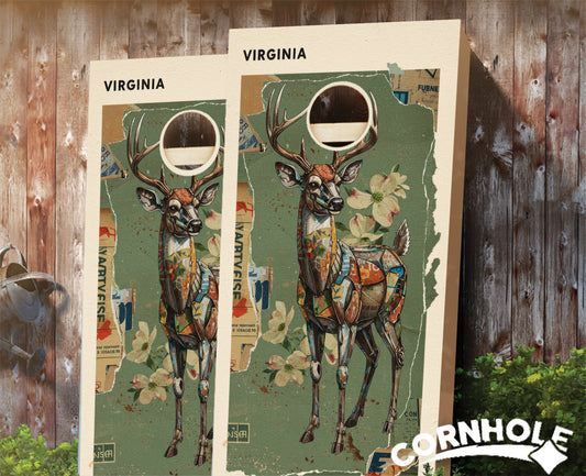 "Virginia - State Mixed Media " Cornhole Boards