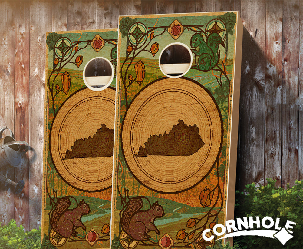 "Kentucky - State Wood Homage " Cornhole Boards