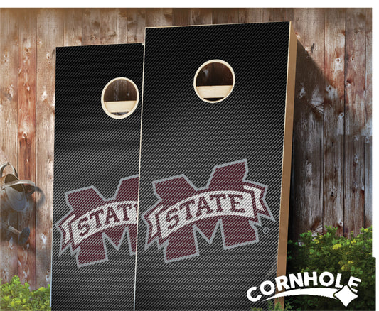 "Mississippi State Slanted" Cornhole Boards