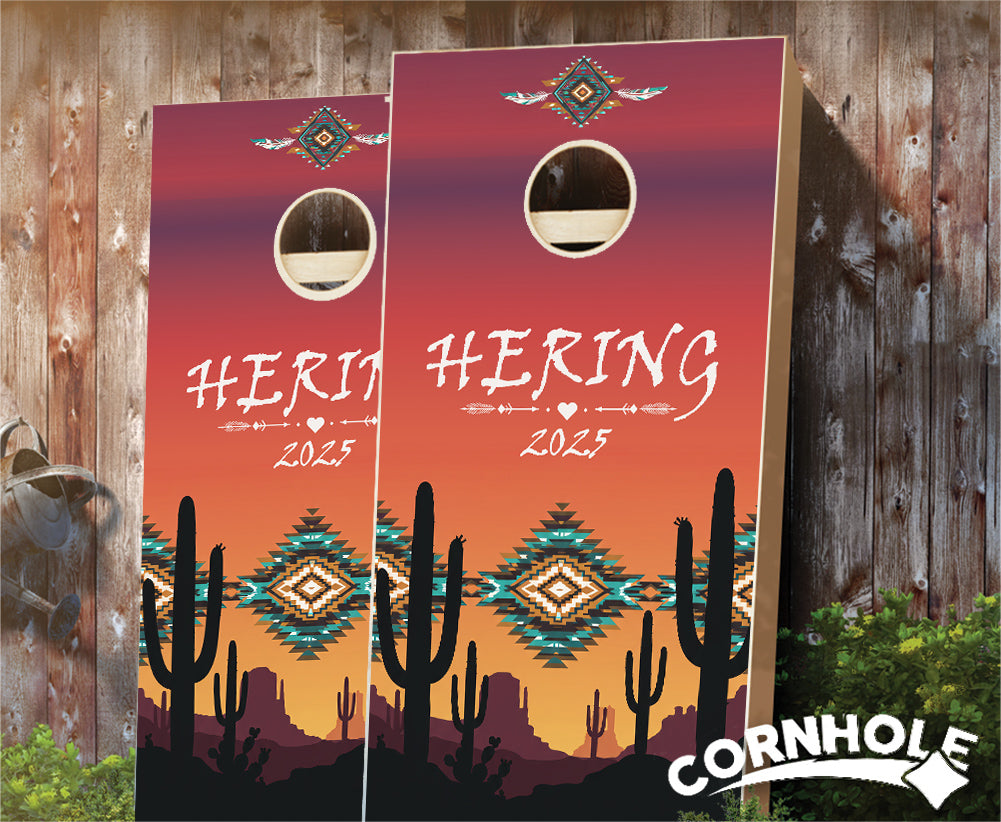 "Southwest Sunset Navajo Texarcana" Cornhole Boards