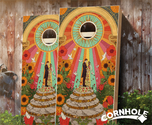 "Sunflower Sun Terrace" Cornhole Boards
