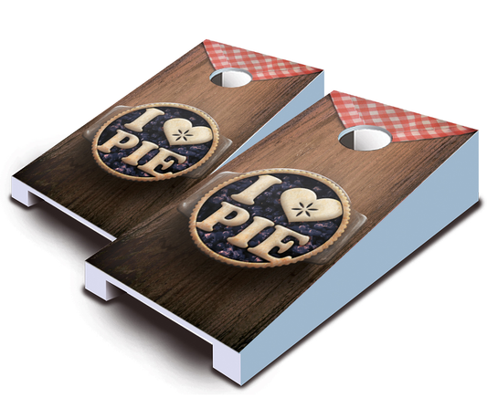"I Love Pie" Tabletop Cornhole Boards