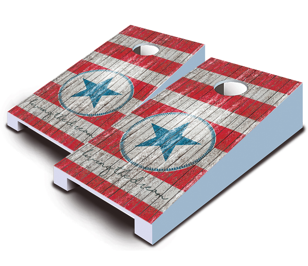 "Living the Dream" Tabletop Cornhole Boards