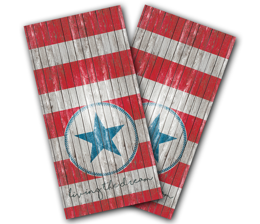 "Living the Dream" Cornhole Wrap