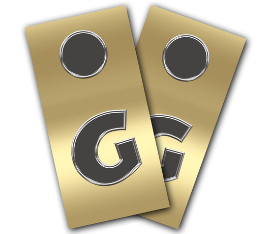 "Monogram Gold Bling" Personalized Cornhole Wrap