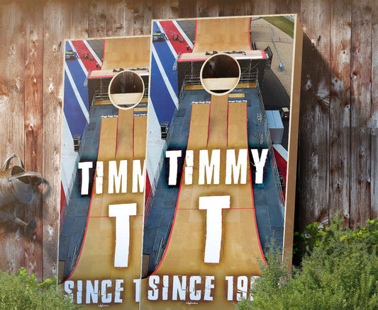 "Ramp Drop In" Cornhole Boards