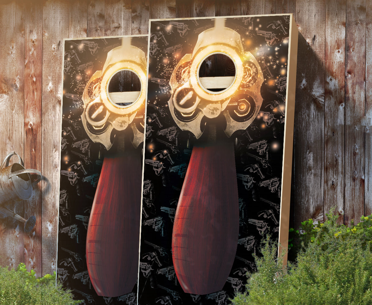 "Revolver" Cornhole Boards