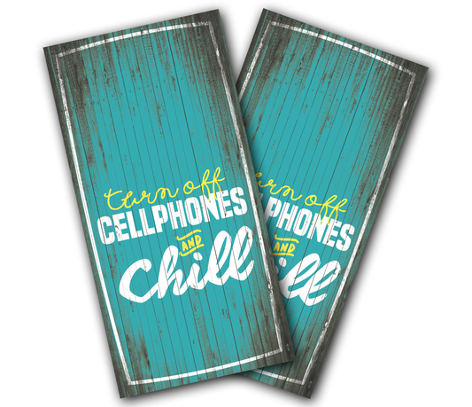 "Turn Off Cellphones" Cornhole Wrap
