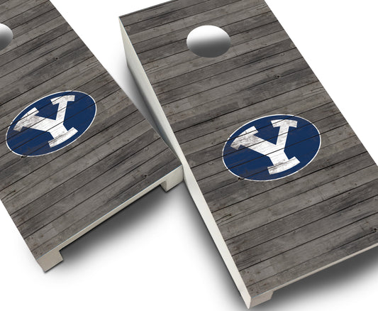 "BYU Distressed" Tabletop Cornhole Boards