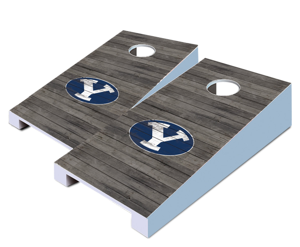 "BYU Distressed" Tabletop Cornhole Boards