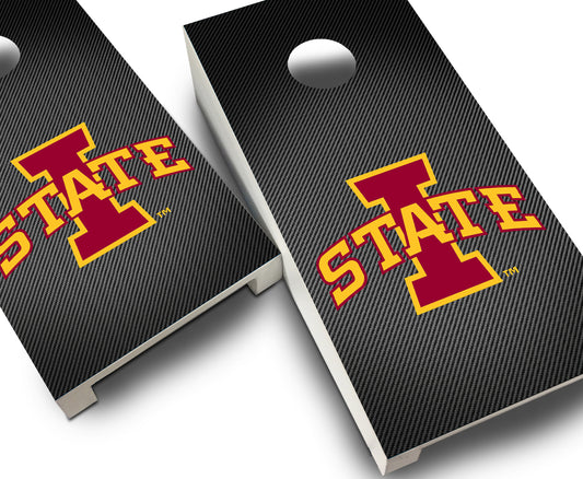 "Iowa State Slanted" Tabletop Cornhole Boards