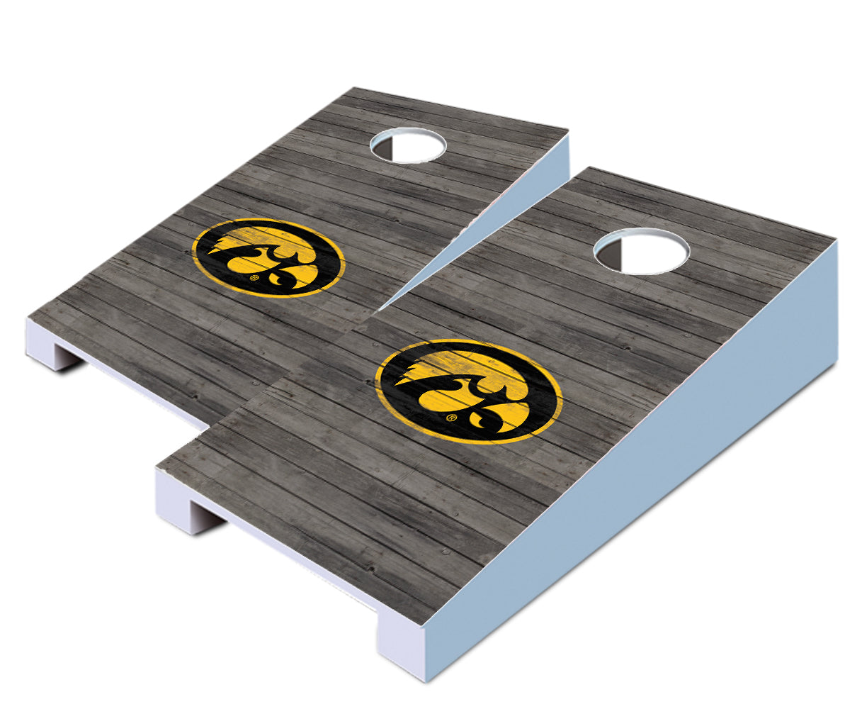 "Iowa Distressed" Tabletop Cornhole Boards