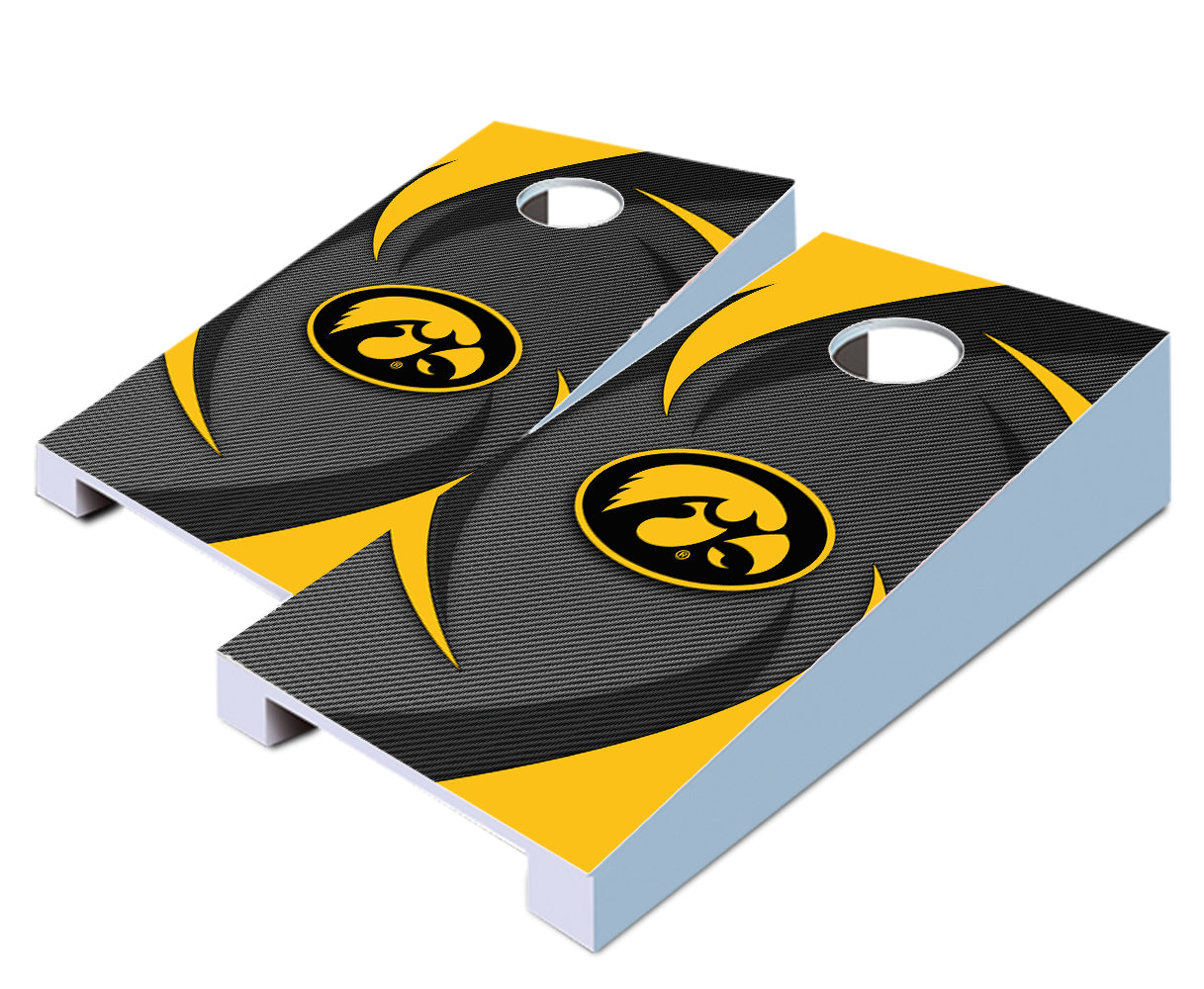 "Iowa Swoosh" Tabletop Cornhole Boards