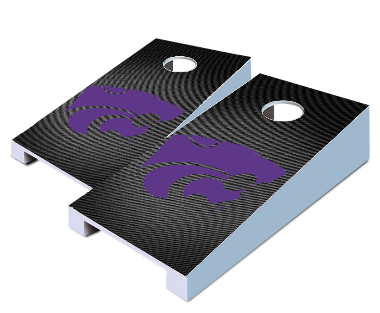 "Kansas State Slanted" Tabletop Cornhole Boards