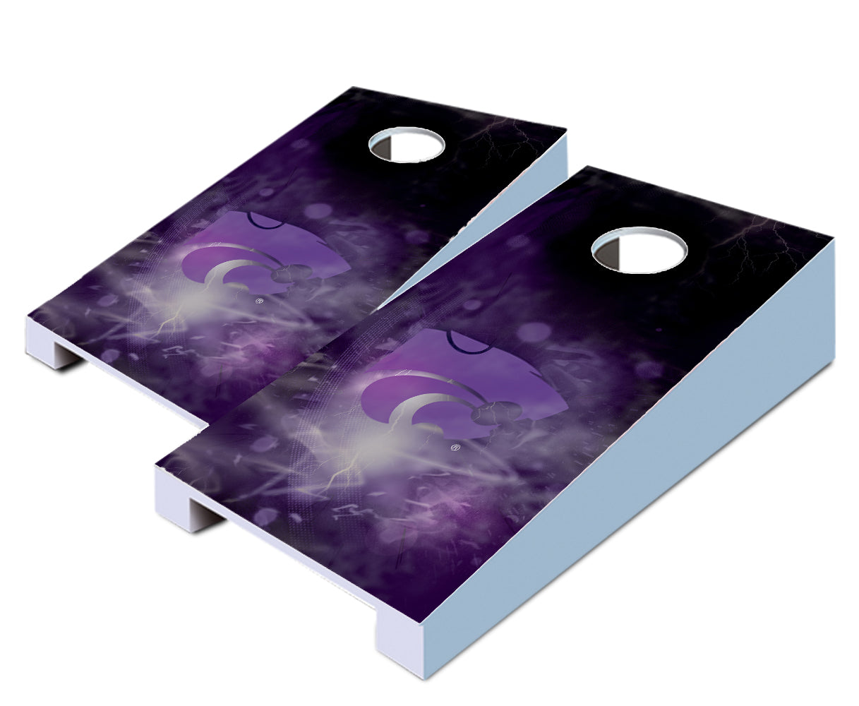 "Kansas State Smoke" Tabletop Cornhole Boards