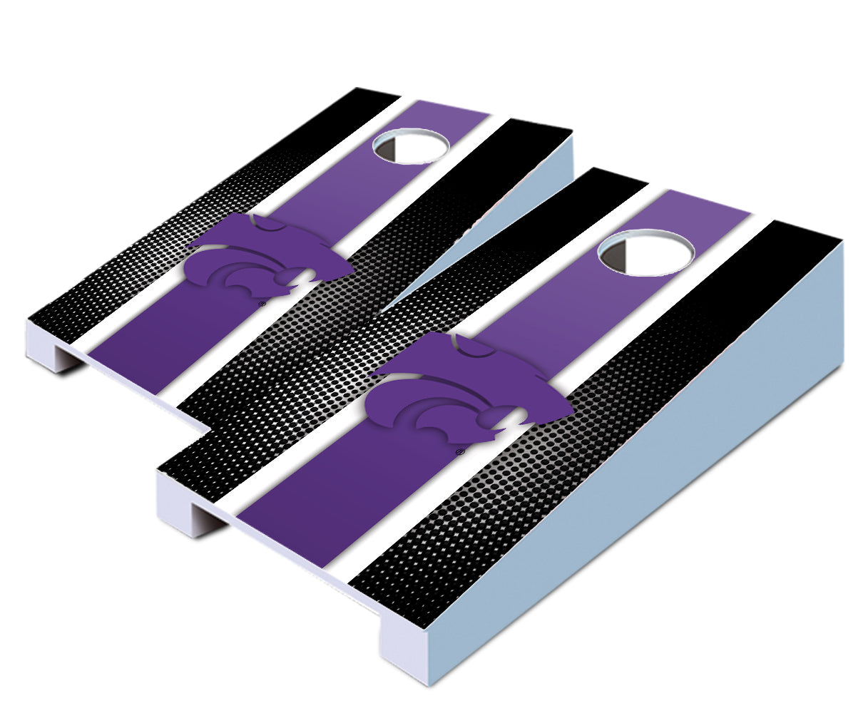 "Kansas State Striped" Tabletop Cornhole Boards