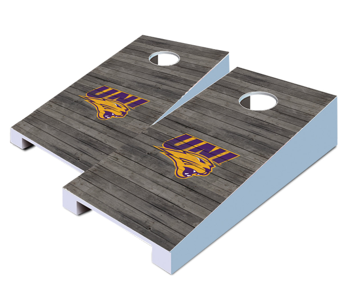 "Northern Iowa Distressed" Tabletop Cornhole Boards