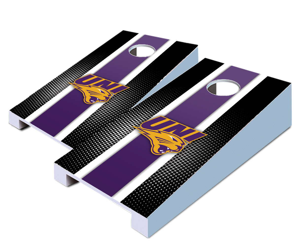 "Northern Iowa Striped" Tabletop Cornhole Boards