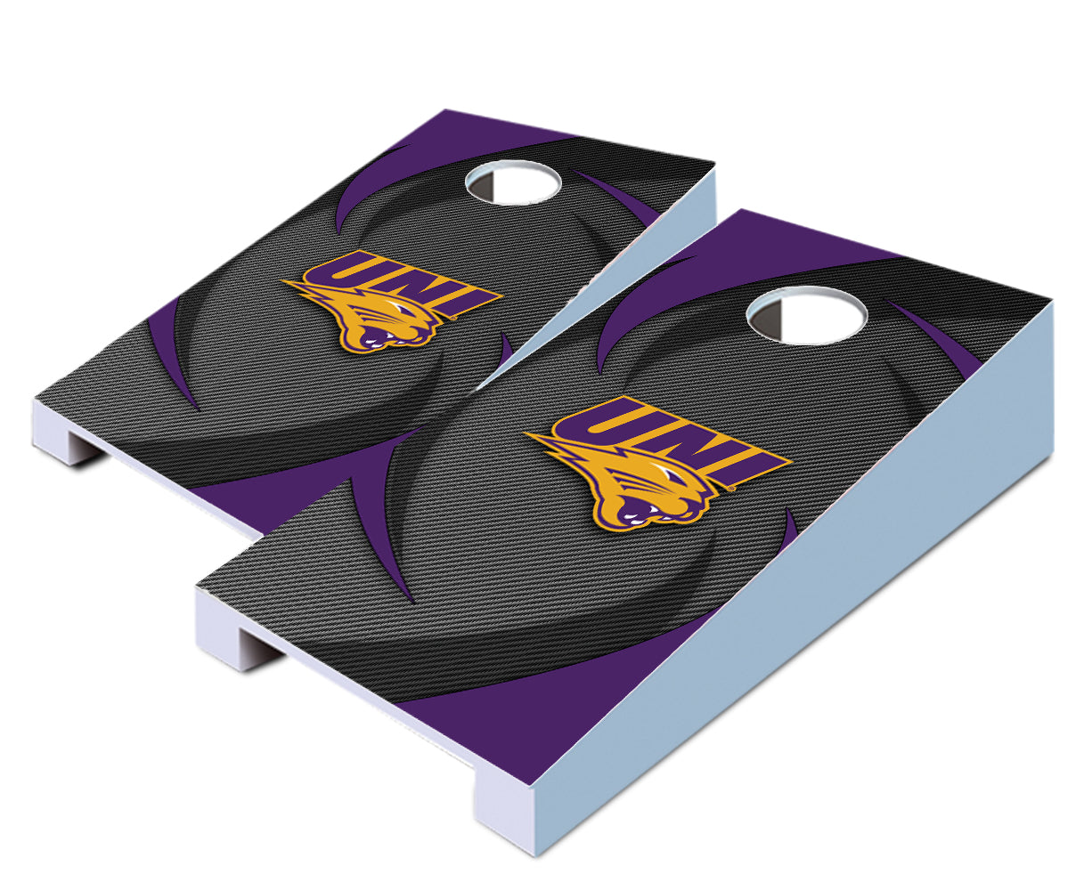 "Northern Iowa Swoosh" Tabletop Cornhole Boards