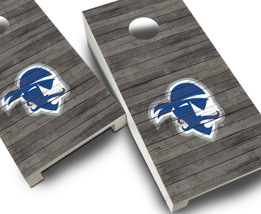 "Seton Hall Distressed" Tabletop Cornhole Boards