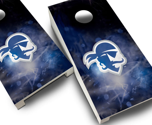 "Seton Hall Smoke" Tabletop Cornhole Boards