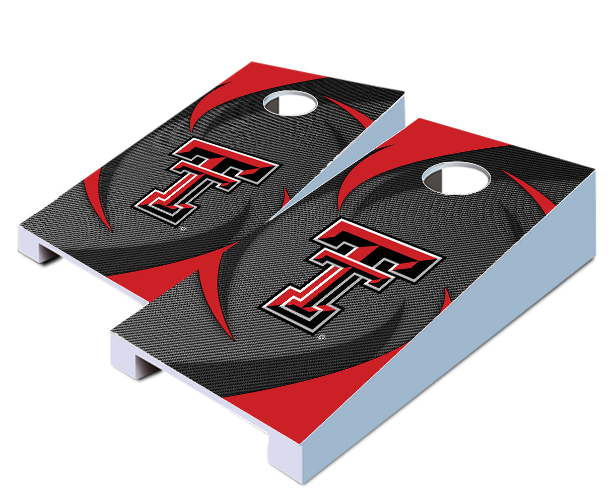 "Texas Tech Swoosh" Tabletop Cornhole Boards