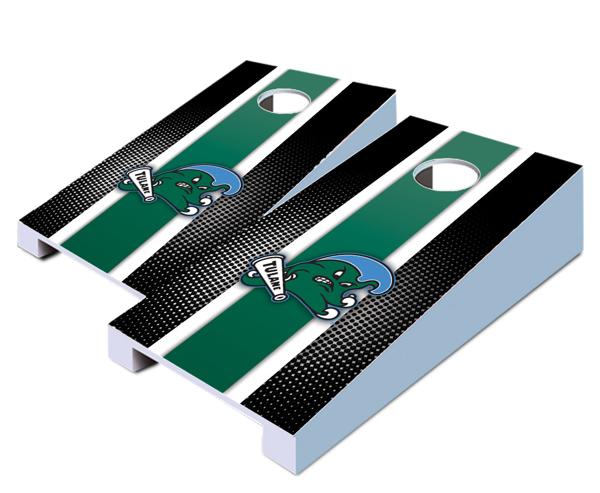 "Tulane Striped" Tabletop Cornhole Boards