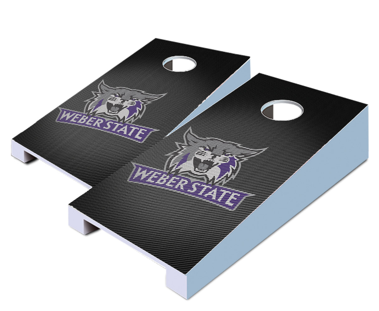 "Weber State Slanted" Tabletop Cornhole Boards