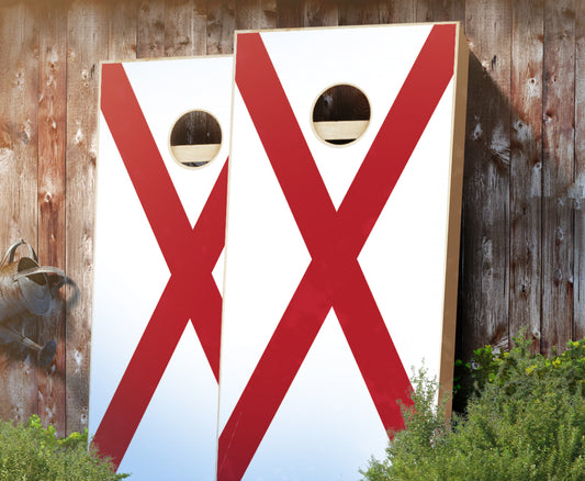 "Alabama Flag" Cornhole Boards