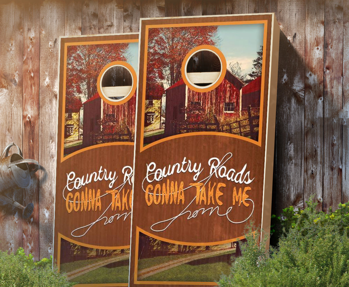 "Country Roads" Cornhole Boards