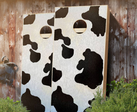 "Cowhide" Cornhole Boards